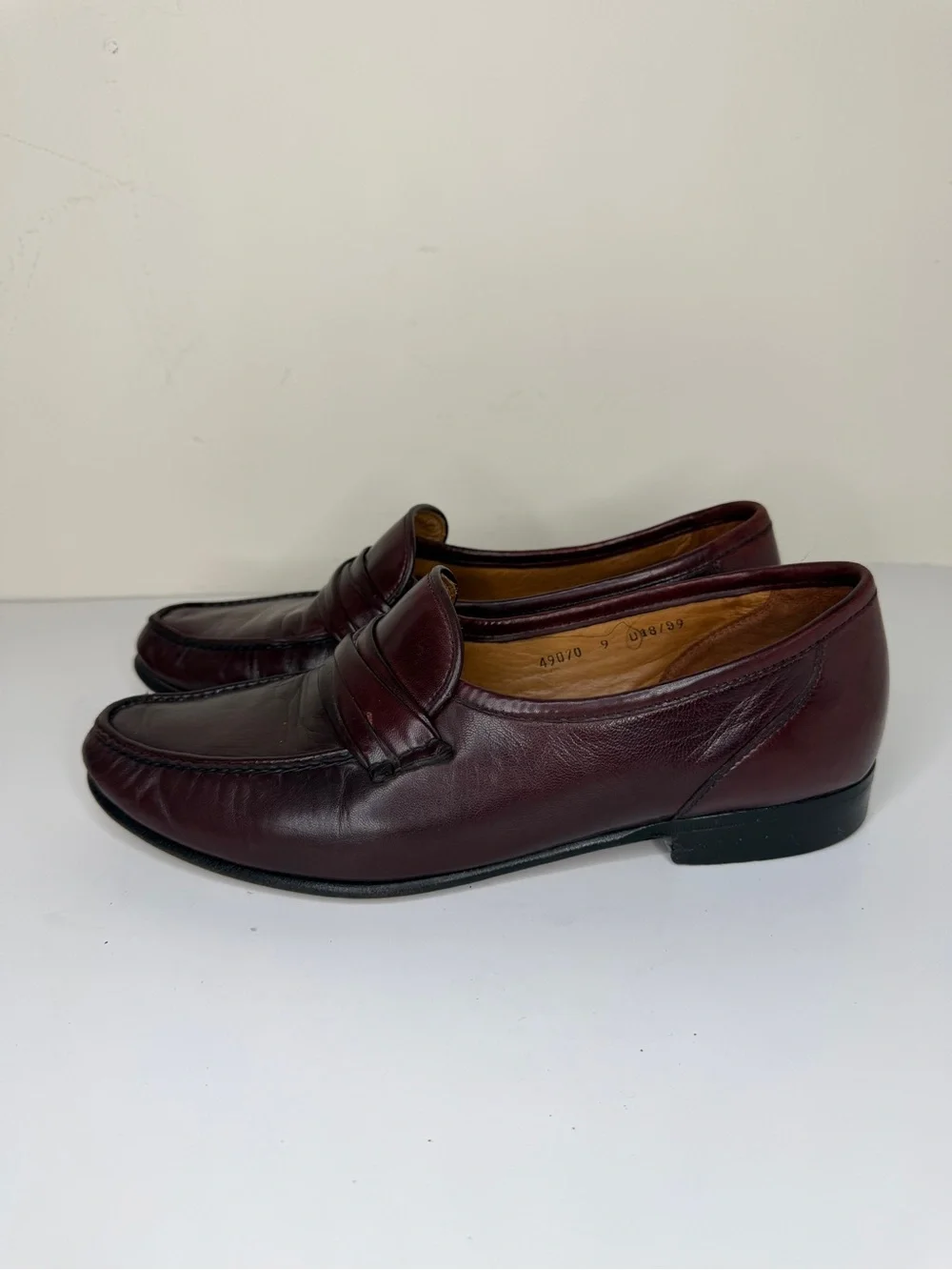 Allen Edmonds Bergamo Moc Toe Brown Leather Slip On Loafers Men’s 9D 49070 Italy
